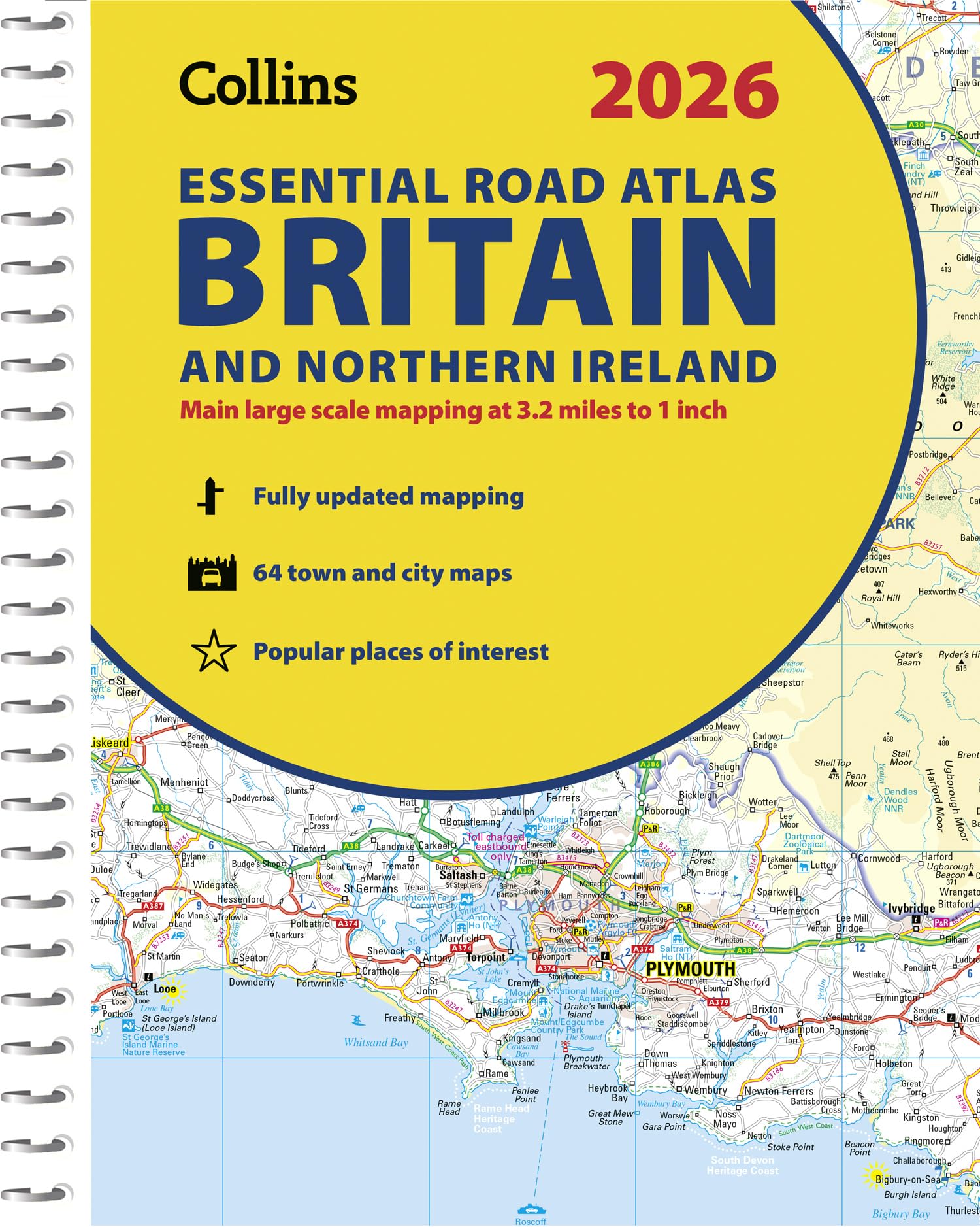 2026 Collins Essential Road Atlas Britain and Northern Ireland: Clear and detailed map of Britain and Ireland in A4 size with spiral binding (Collins Road Atlas
