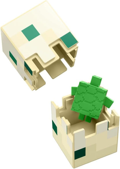 Mattel Minecraft Vanilla actiefiguur schildpad, 8,3 cm, voor kinderen vanaf 6 jaar