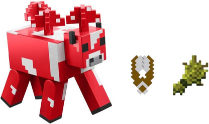 Mattel Minecraft Vanilla actiefiguur paddenstoel, 8,3 cm, voor kinderen vanaf 6 jaar