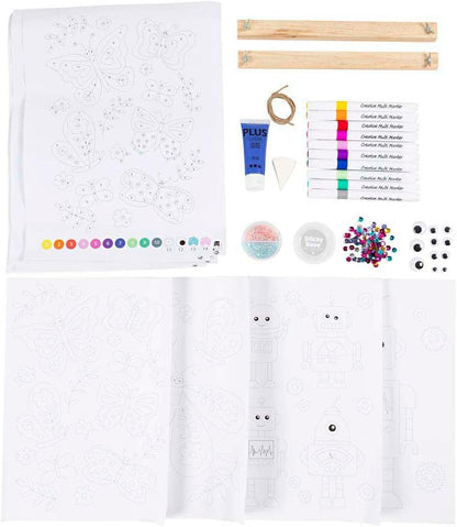 Creativ Company painting by numbers hobby set butterfly and robot markers