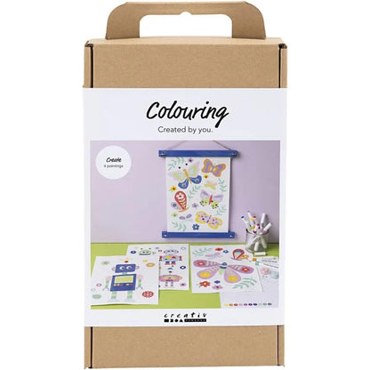 Creativ Company painting by numbers hobby set butterfly and robot markers