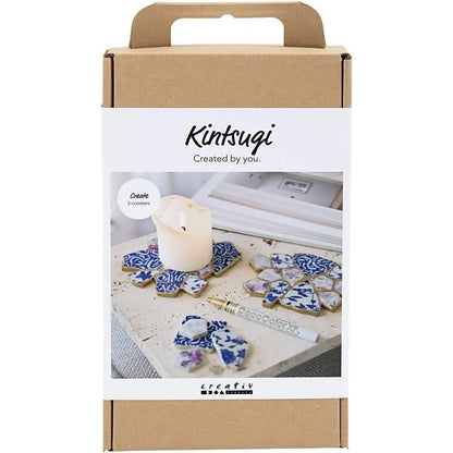 `Creative - Craft Kit Kintsugi, Coaster, Blue, Gold, Light Red, White, 1 Pack - ()`