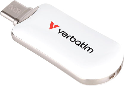 Verbatim Plectra USB-C Flash Drive White 64GB, W129015930 (White 64GB
