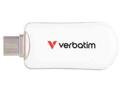 Verbatim Plectra USB-C Flash Drive 128GB White