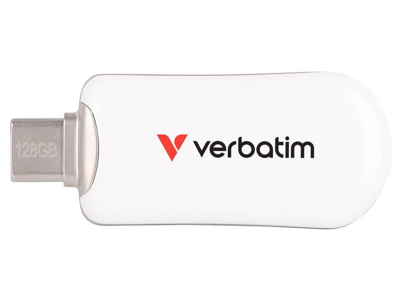 Verbatim Plectra USB-C Flash Drive 128GB White