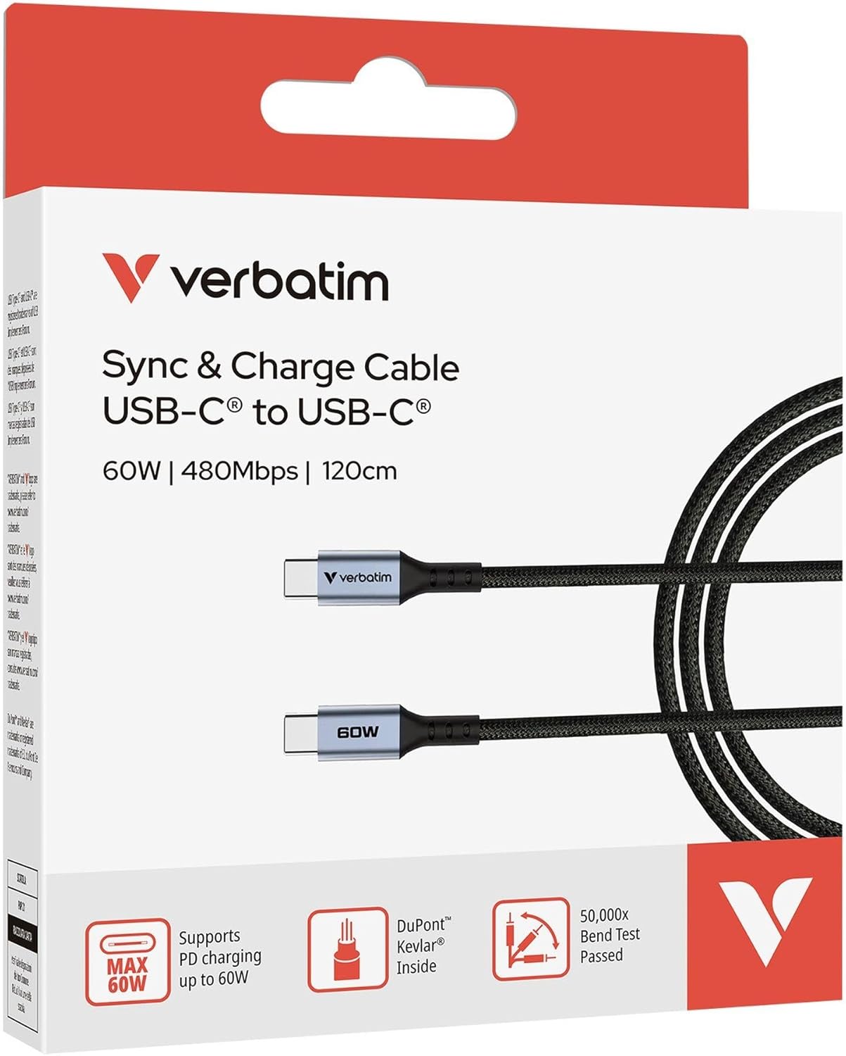 Verbatim USB TYPE-C CONN 1.2M 60W - Digital/Daten (31845