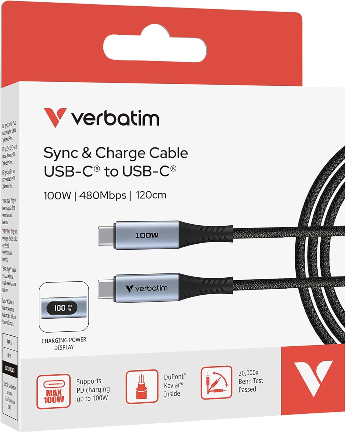 Verbatim Mobile Phone Cable [1x USB-C Plug