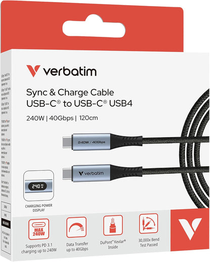 Verbatim Mobile Phone Cable  1.2 m USB-C® (USB4®