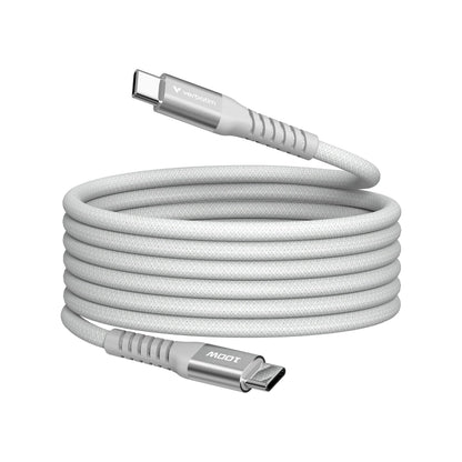 Verbatim Sync & Charge 100W Câble de Charge USB C PD 3.0 Câble USB C vers USB C 120cm Charge Rapide Compatible avec iPhone 16 Pro Max, iPhone 15, Samsung, MacBook Air, iPad, Pixel 9 Robuste Gris