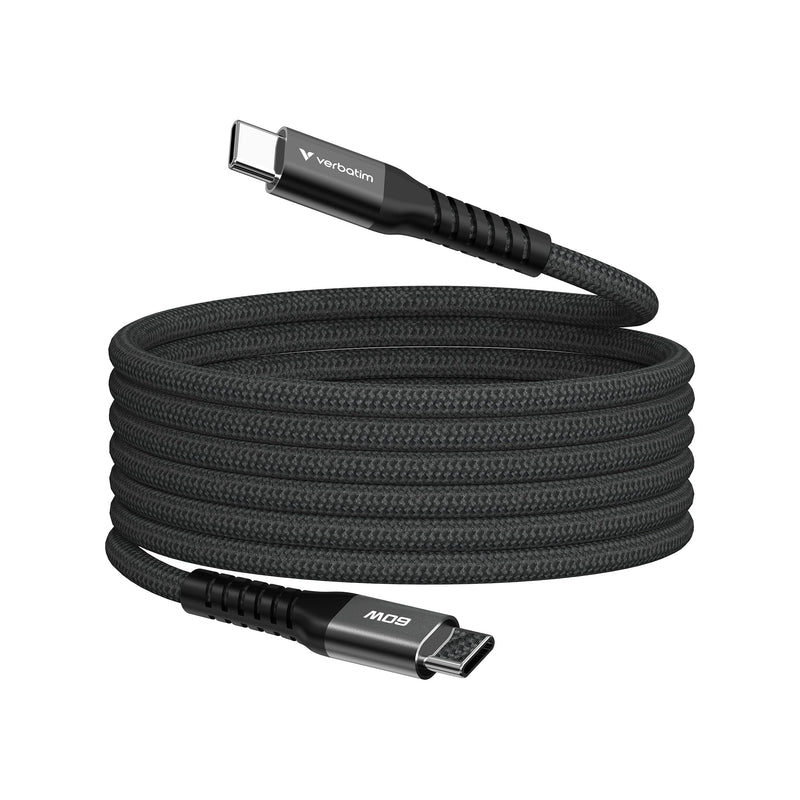 Verbatim Sync & Charge USB-C to USB-C 60W Magnetic 120 cm - Negro
