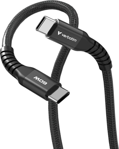 Verbatim Sync & Charge USB-C to USB-C 60W Magnetic 120 cm - Negro