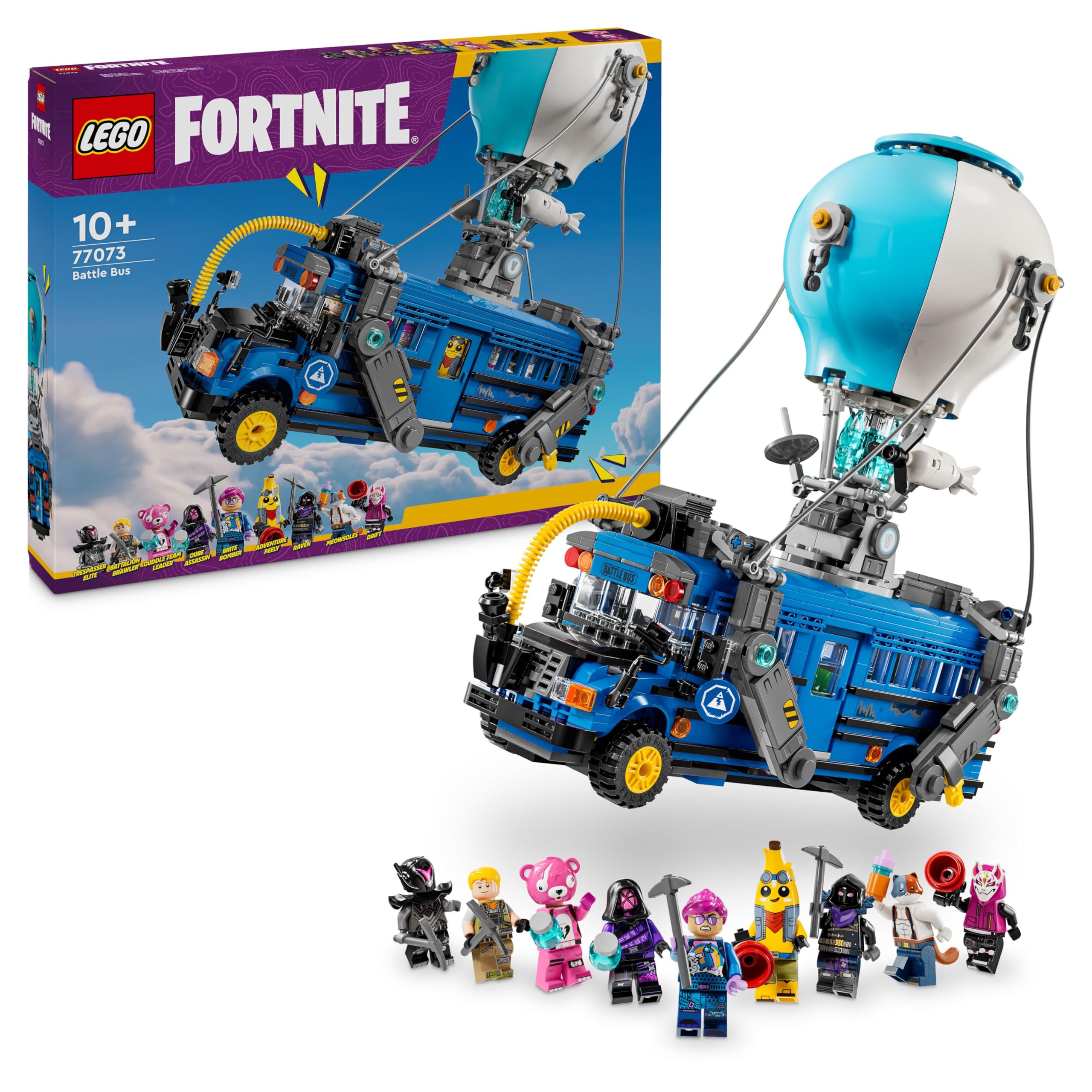 LEGO Fortnite Bus della Battaglia Giocattolo - Veicolo da Gioco e da Esposizione dal Videogioco con 9 Minifigure e Accessori - Regalo per Gamer, Bambini, Bambine e Fan Adolescenti da 10 Anni - 77073