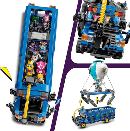 LEGO Fortnite Bus della Battaglia Giocattolo - Veicolo da Gioco e da Esposizione dal Videogioco con 9 Minifigure e Accessori - Regalo per Gamer, Bambini, Bambine e Fan Adolescenti da 10 Anni - 77073