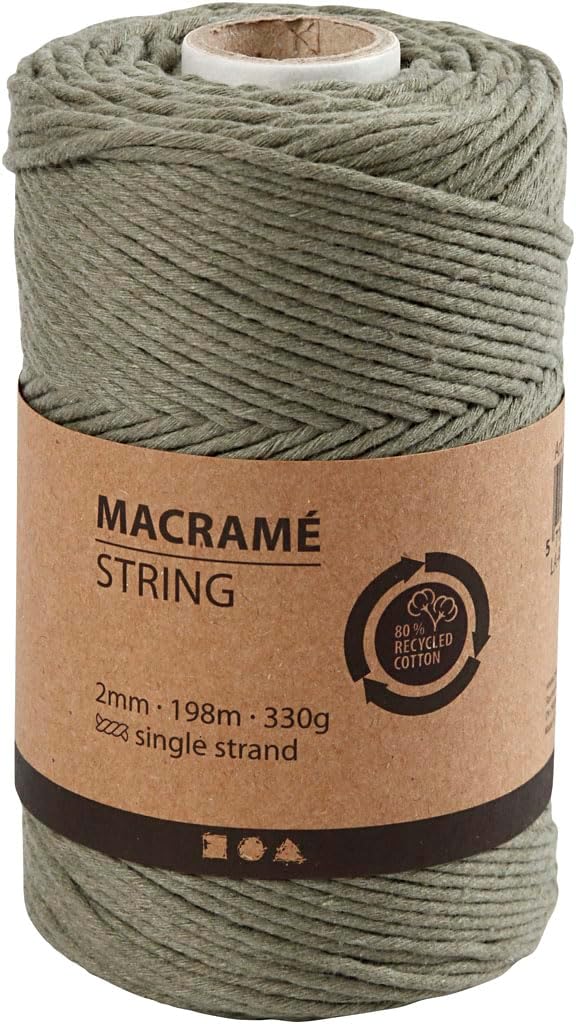 Creativ Company - Macrame Koord Mosgroen 198m