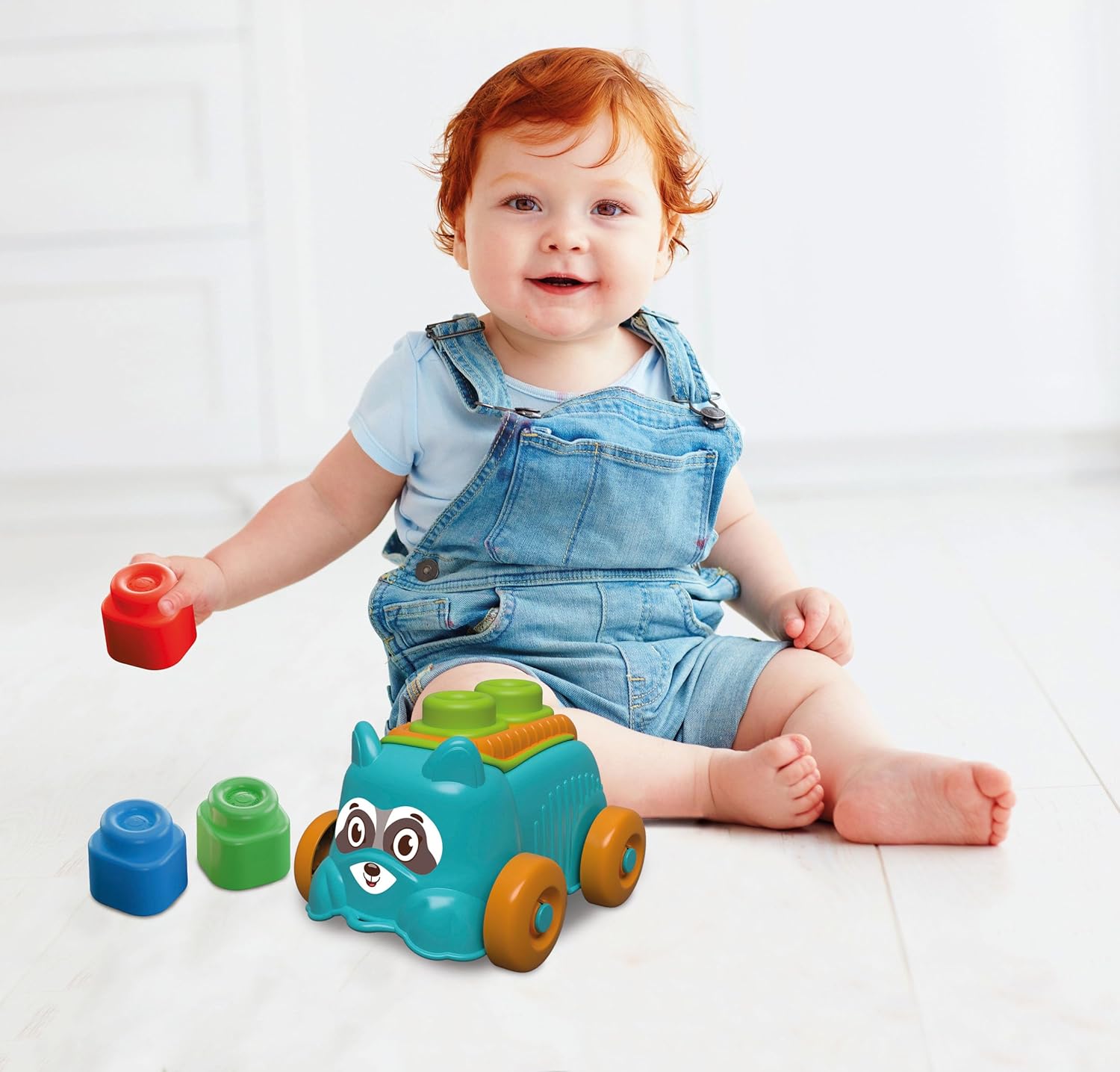 Clementoni - Clementoni Baby - Clemmy Sensory Puppy Blauw met Soft Blokken 5dlg.