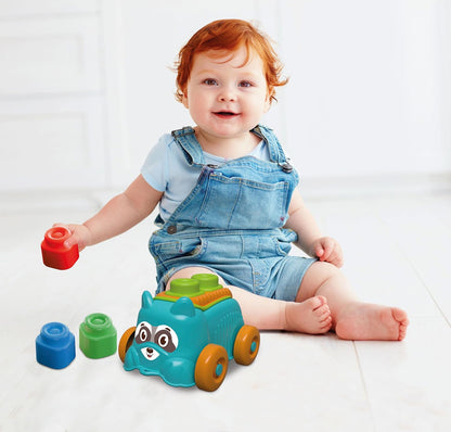 Clementoni - Clementoni Baby - Clemmy Sensory Puppy Blauw met Soft Blokken 5dlg.