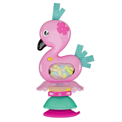 Clementoni - Clementoni Baby Schud en Speel Flamingo met Geluid en Zuignap