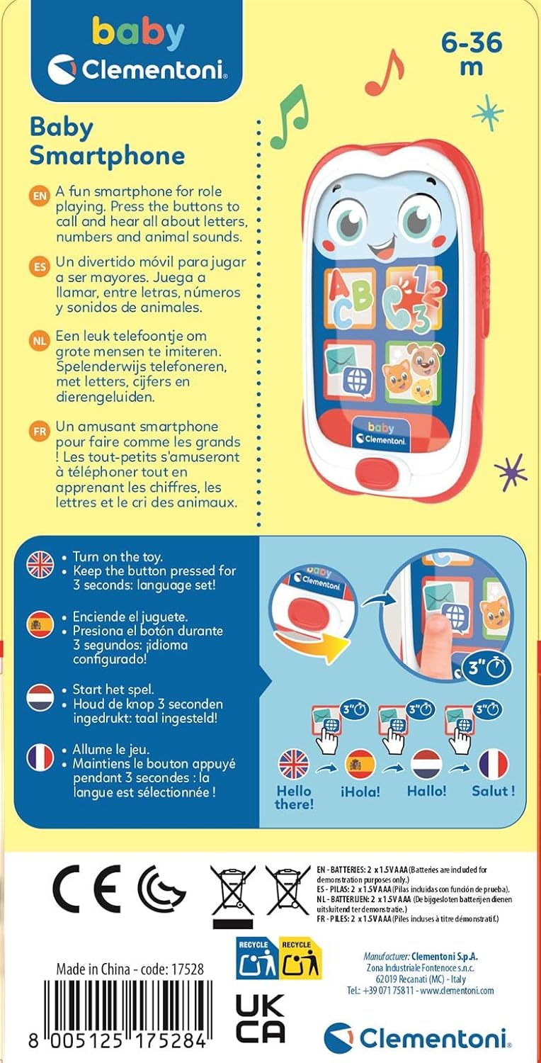 Le smartphone de Bébé parlant CLEMENTONI