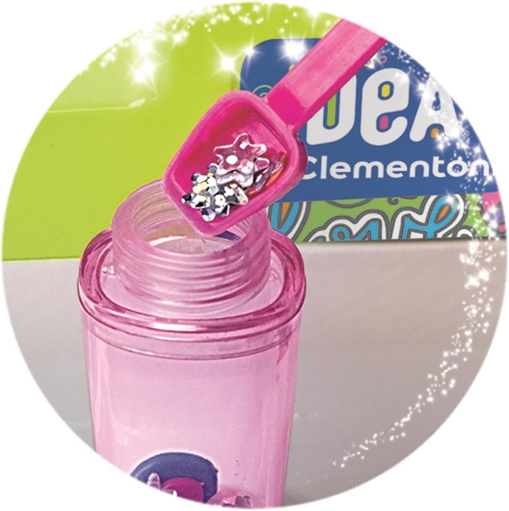 Clementoni Idea 18860 Markeerstiften voor in de werkplaats met meer dan 50 accessoires, creatief speelgoed, knutselset, gepersonaliseerde pen, cadeauset voor kinderen vanaf 6 jaar