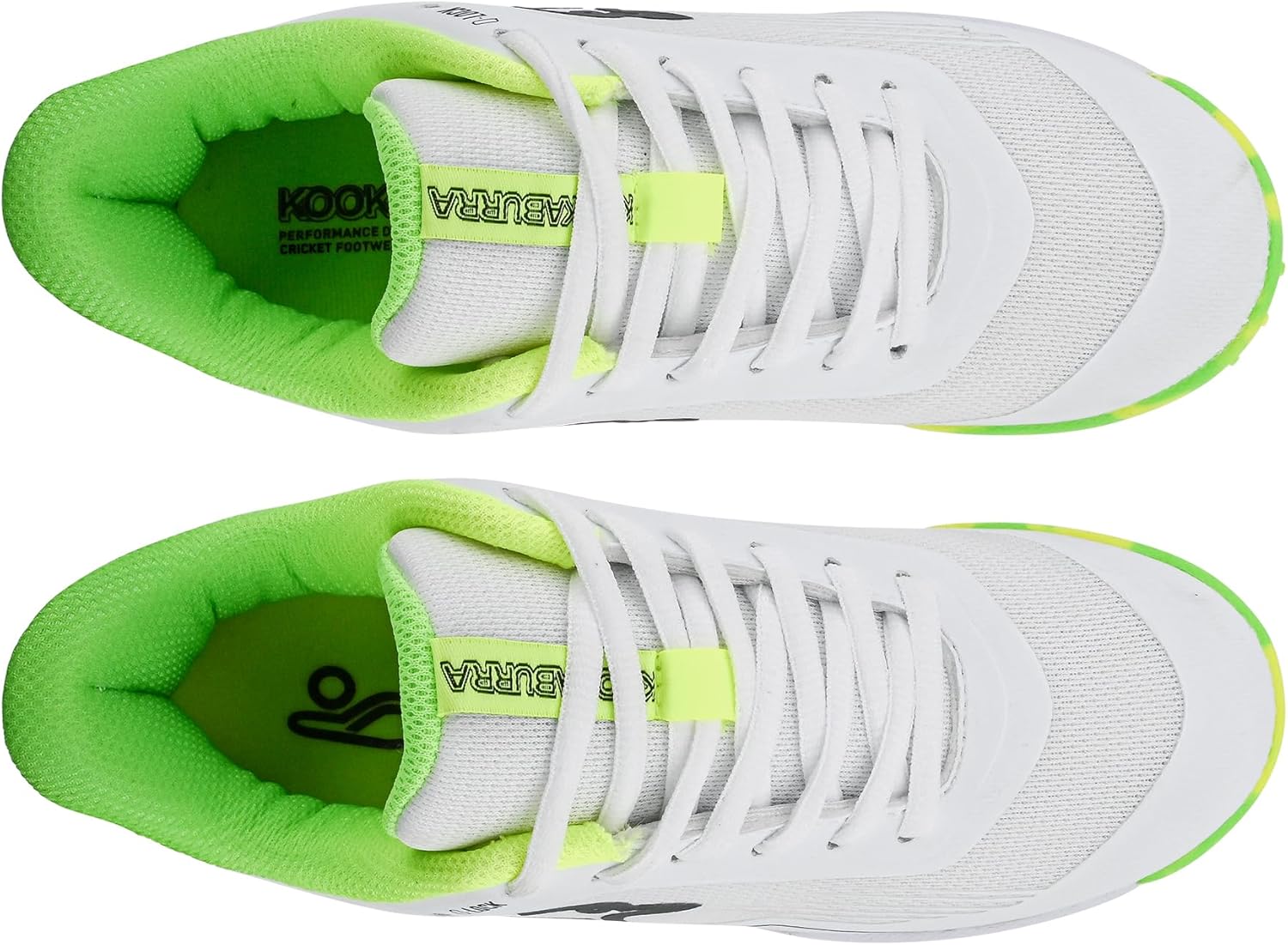 Kookaburra KC 5.0 Rubber Sole Cricket Shoe - Yellow/Green - 6