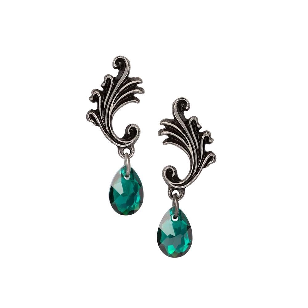 Alchemy Gothic Churchyard Donna Orecchino con Perno Nero/Argento