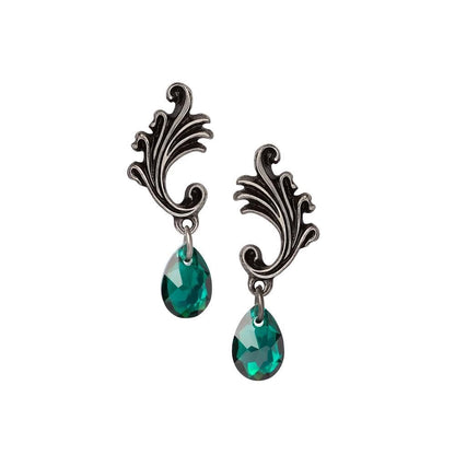 Alchemy Gothic Churchyard Donna Orecchino con Perno Nero/Argento
