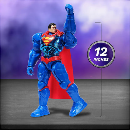 Spin Master DC Comics, Metal Force Superman Action Figure, 30-cm Extra Large Super Hero Collectible Kids’ Toys for Boys and Girls Aged 4+