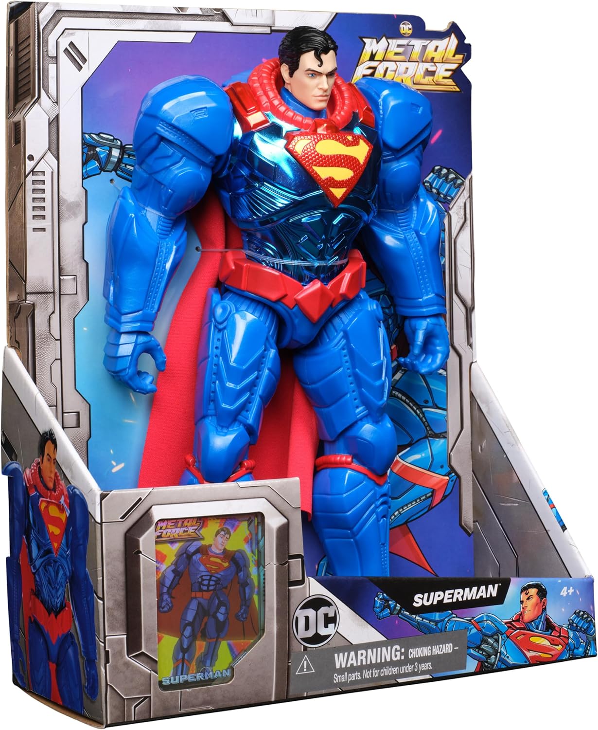 Spin Master DC Comics, Metal Force Superman Action Figure, 30-cm Extra Large Super Hero Collectible Kids’ Toys for Boys and Girls Aged 4+