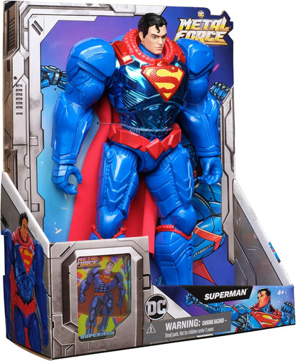 Spin Master DC Comics, Metal Force Superman Action Figure, 30-cm Extra Large Super Hero Collectible Kids’ Toys for Boys and Girls Aged 4+