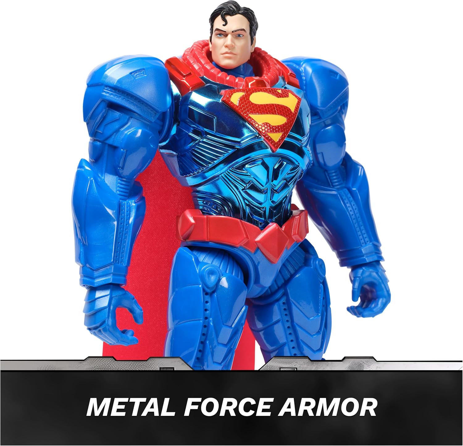 Spin Master DC Comics, Metal Force Superman Action Figure, 30-cm Extra Large Super Hero Collectible Kids’ Toys for Boys and Girls Aged 4+