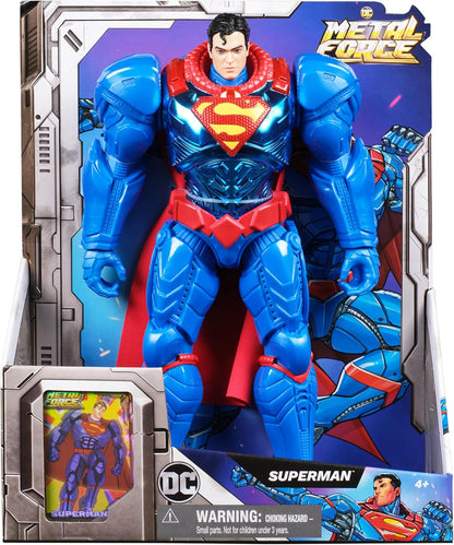 Spin Master DC Comics, Metal Force Superman Action Figure, 30-cm Extra Large Super Hero Collectible Kids’ Toys for Boys and Girls Aged 4+