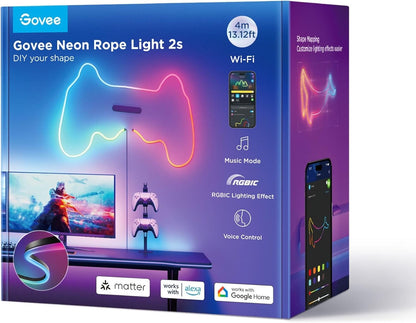 Govee Neon Rope Strip Light 2 4M Black