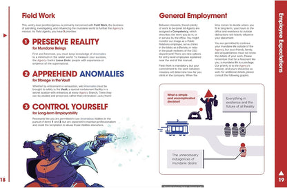 Modiphius Entertainment: Triangle Agency: The Tabletop Role-Playing Game - Core Rulebook - Hardcover, RPG Paranormal Investigation & Corporate Horror