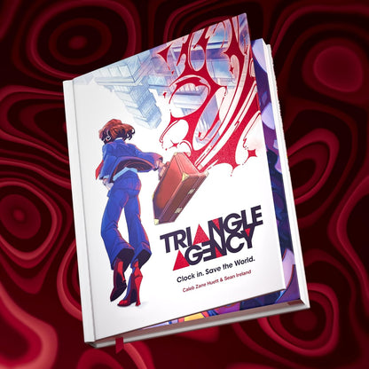 Modiphius Entertainment: Triangle Agency: The Tabletop Role-Playing Game - Core Rulebook - Hardcover, RPG Paranormal Investigation & Corporate Horror