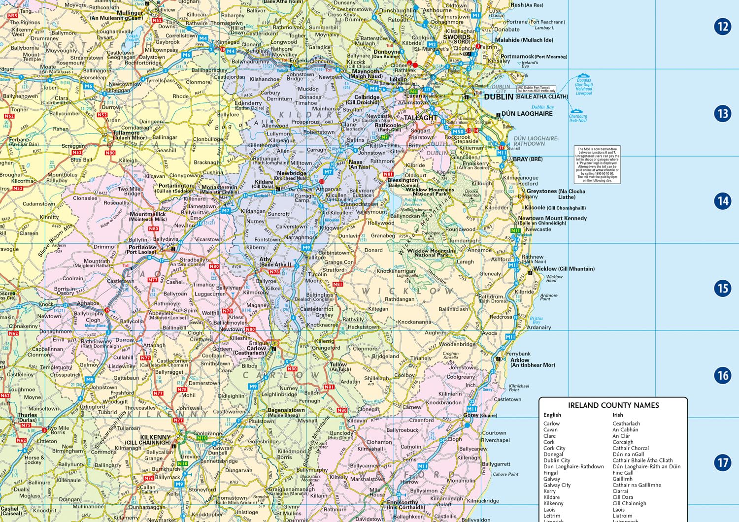 2026 Collins Road Map of Ireland