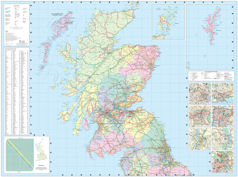 2026 Collins Road Map of Scotland: Folded Road Map (Collins Road Atlas