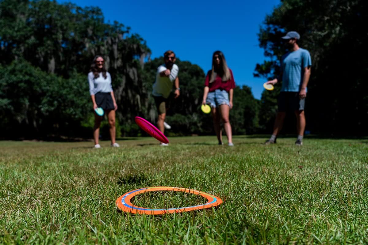 Waboba Backnine, disco nomadic golf/frisbee lancio bersaglio volante, portatile all'aperto giardino spiaggia set con 4 dischi Wingman, 1 anello, segnapunti e custodia per il trasporto, taglia unica