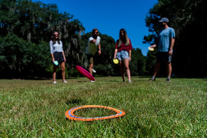 Waboba Backnine, disco nomadic golf/frisbee lancio bersaglio volante, portatile all'aperto giardino spiaggia set con 4 dischi Wingman, 1 anello, segnapunti e custodia per il trasporto, taglia unica