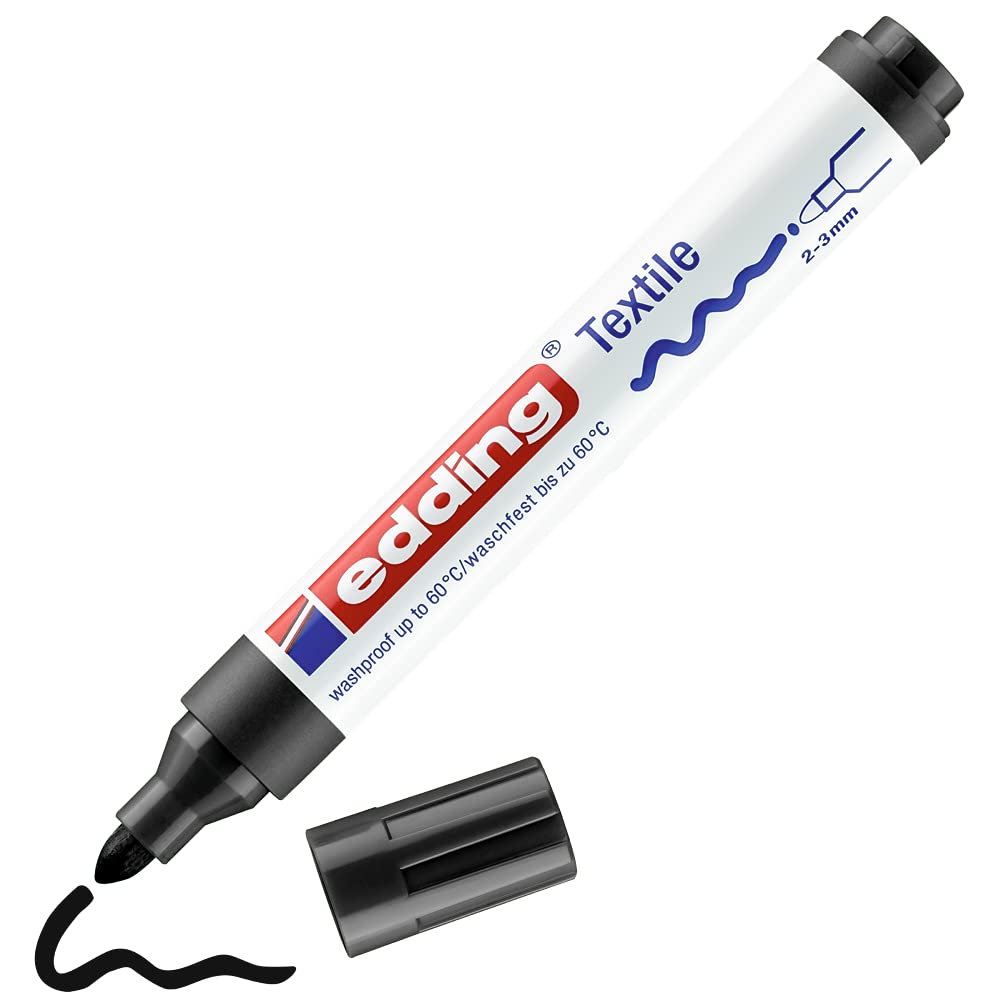 Edding 4500 Textielstift zwart 2-3