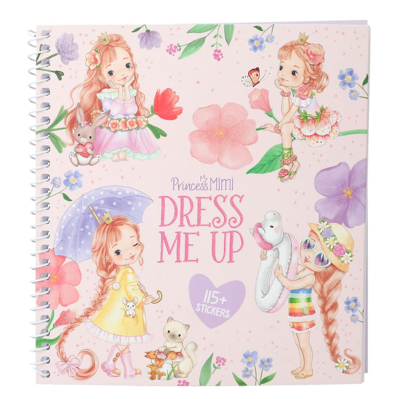 Depesche 13577 Princess Mimi-Libro Dress Me Up con 24 páginas para diseñar Trajes de Princesa, Incluye 10 Hojas de Pegatinas, Papel, Multicolored, One Size