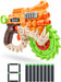 X-Shot Horror Fire Insanity HorrorFire Reaper X - Spinning Saw Blade Action, Long Range Dart Blaster, 8-Dart Capacity, Air Pocket Technology, Compatible with Other Insanity HorrorFire Blasters