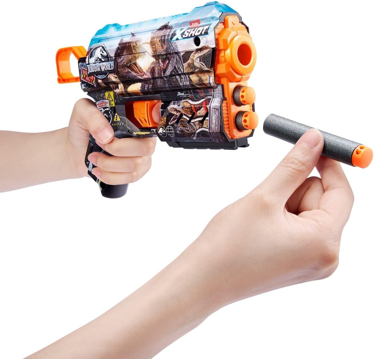 Zuru X-Shot Toy Blaster Flux Jurassic with 8 Darts