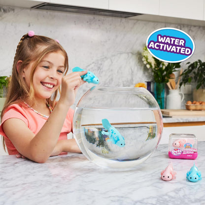 Pets Alive Robo Axolotl, Series 1, Swimming Axolotl, (2 Pack), Mailer Box