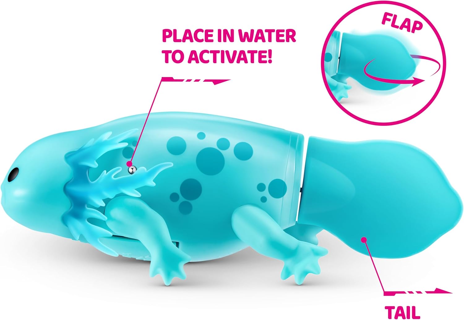 Pets Alive Robo Axolotl, Series 1, Swimming Axolotl, (2 Pack), Mailer Box