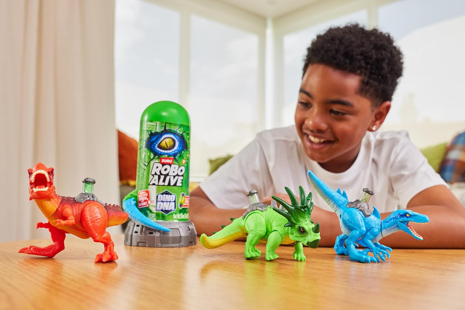 Robo Alive Dino DNA by ZURU, Light-Up DNA Helix Spine. Ages 3+ (T-Rex), moyen ou moyen-grand