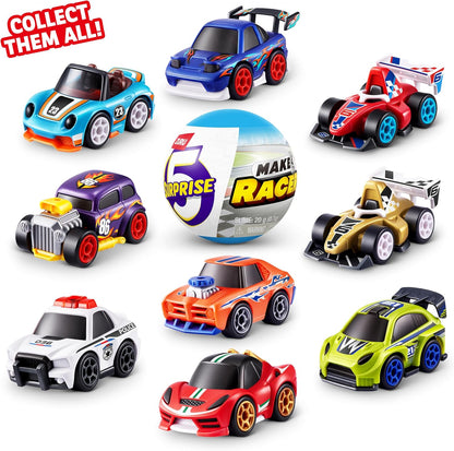 5 SURPRISE Make-A-Racer by ZURU, UNBOX and BUILD a Race Car Vehicle Toy, Slime Play and More, Fun, Imaginative Toys for Kids, Gift for Boys and Girls Aged 3+ (2 Capsules