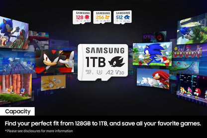 Samsung Memory MB-MD256SA Sonic PRO Plus MicroSD Card for Gaming Console, Action Cam and Drones, 256GB, UHS-I U3, Up to 180MB/s