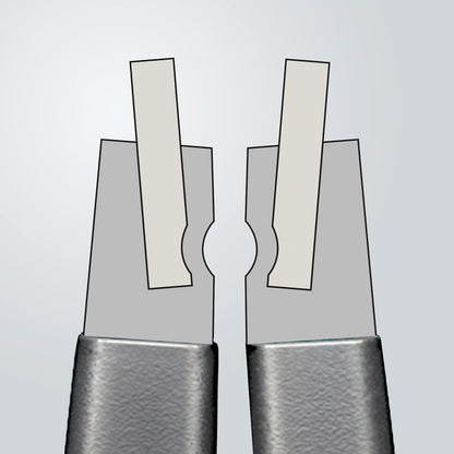 Knipex Precision Circlip Pliers for internal circlips in bore holes grey atramentized, with non-slip plastic coating 165 mm 48 21 J21