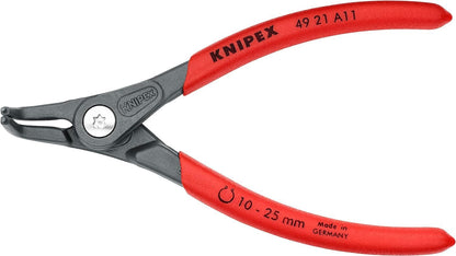 Knipex Precision Circlip Pliers for external circlips on shafts grey atramentized, with non-slip plastic coating 130 mm 49 21 A11