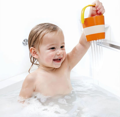 Hape Happy Buckets Set | Three Water Wheel Bath Time Toys for Toddlers, Multicolour